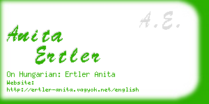 anita ertler business card